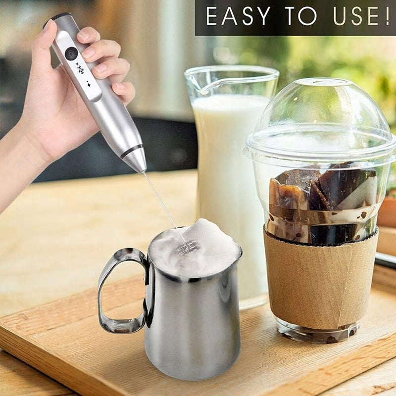 Electric Milk Frother, Rechargeable Milk Frother Handheld With
